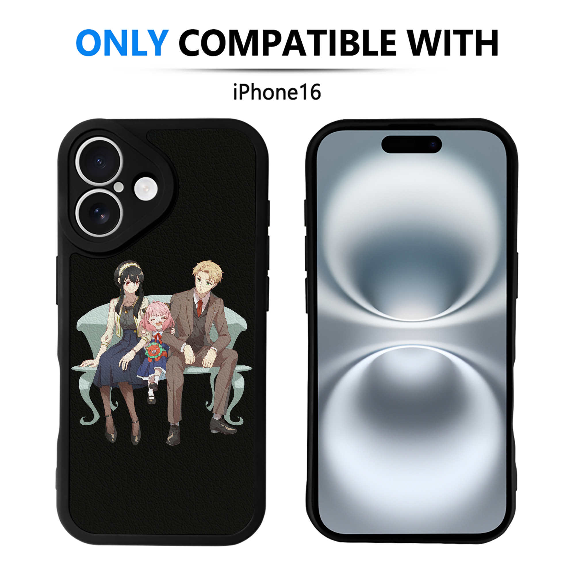 （画像用） SPY×FAMILY间谍家家酒 【iPhone 16シリーズ対応】シリコンスマホケース（レザー調） 材質：シリコン